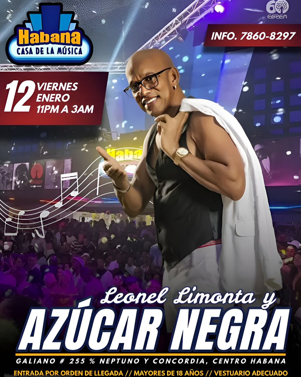 ksamusicahabana's tweet photo. Ponle música cubana🇨🇺, ponle fiesta y sobre todo ponle sabor a la noche del viernes: sabor a #AzúcarNegra La orquesta "más dulce de Cuba" regresa a la Casa para hacerte vivir una experiencia única que te recomendamos no perderte
Estás informado, solo queda vernos #GALIANOINVITA https://t.co/ZZCKWTe8fX