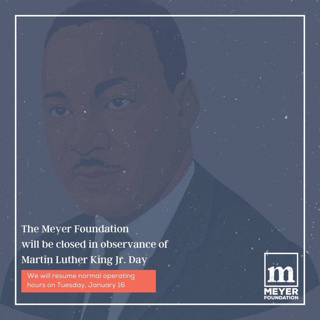 We will be closed Monday in observance of Martin Luther King, Jr. Day. We'll resume normal operating hours on Tuesday, January 16.
