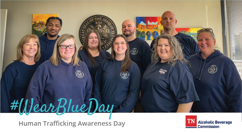 TABC_TN's tweet photo. #WearBlueDay helps raise awareness that #HumanTrafficking happens here in our home state. #NationalHumanTraffickingAwarenessDay #ItHasToStop
Learn more: https://t.co/zFFA9CmEBX https://t.co/IRmQO3rDO9