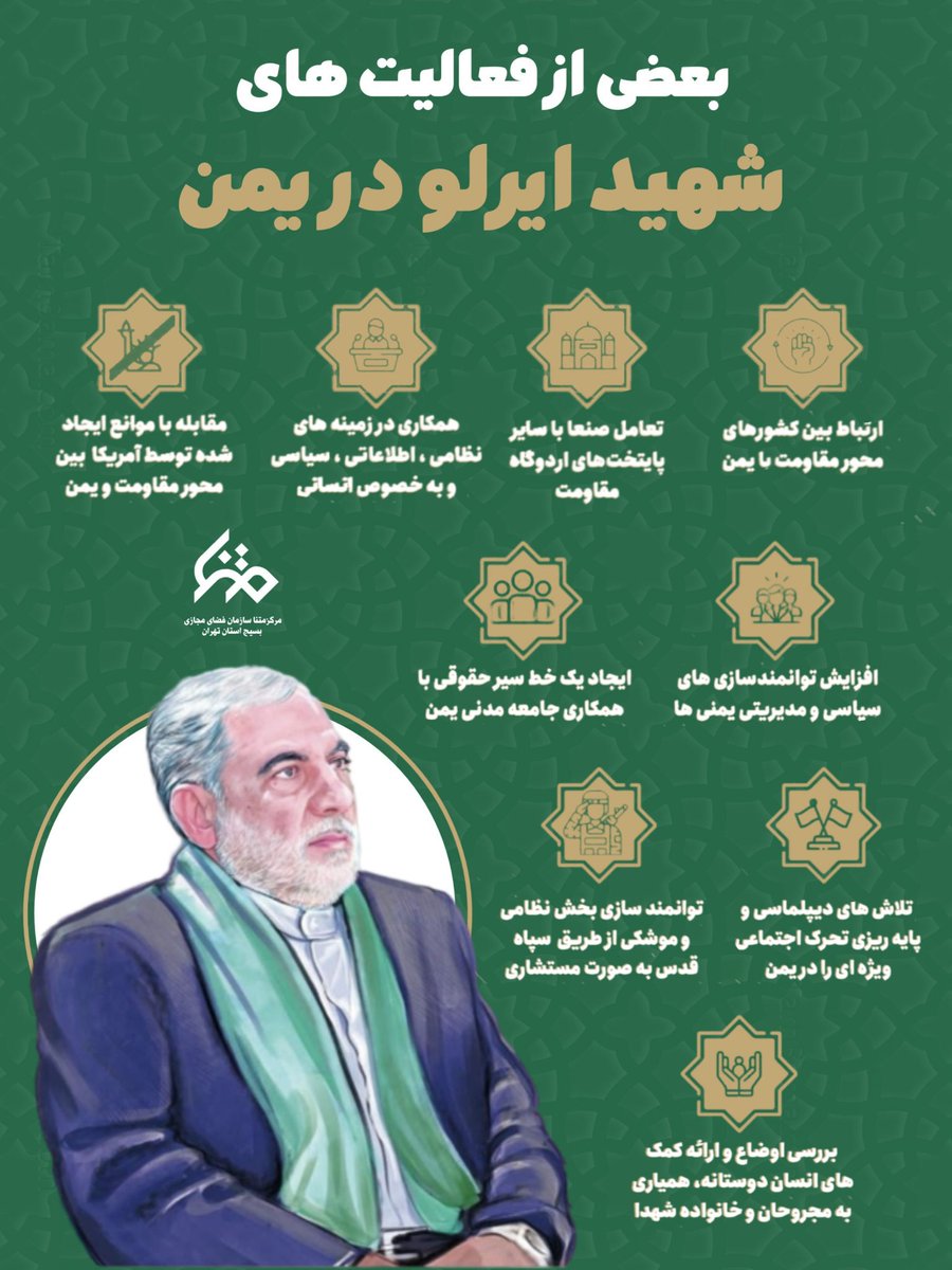 sara949189202's tweet photo. پوستر  |برخی از فعالیت های شهید ایرلو در یمن 

#کلنا_یمن https://t.co/qKqomOyb8S