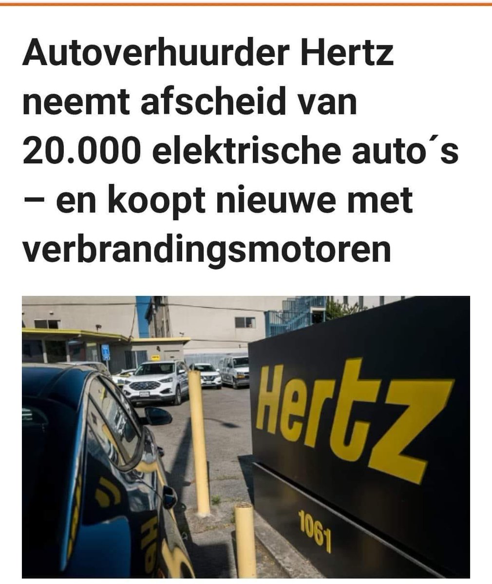 agtmael_mieke's tweet photo. 🤣🤣🤣 Even op gezellige manier het weekend in..."Een dag niet gelachen, is een dag niet geleefd!" 🤣🙏❤️

Autoverhuurder Hertz neemt afscheid van 20.000 elektrische autos en koopt nieuwe met verbrandingsmotoren 😂😂😂 https://t.co/ZDxwzSgRIa