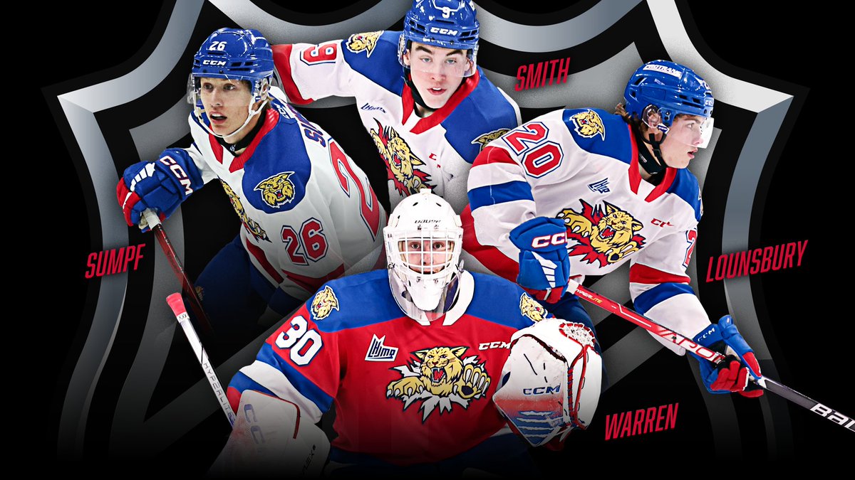monctonwildcats's tweet photo. Gabe Smith (ranked #113), Julius Sumpf (#128) &amp; Preston Lounsbury (#189) all making a case for the 2024 @NHL Draft. Keegan Warren is ranked #10 among North American goalies. 

#DefendTheDen
📸 @DanielStLouis https://t.co/GWMNnu67kL