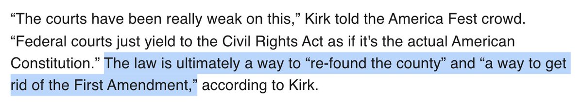 KatAbughazaleh's tweet photo. Holy shit. This is insane.

Charlie Kirk and Turning Point USA are launching a campaign next week to discredit Martin Luther King, Jr. and the Civil Rights Act.

They will no doubt try to push this opinion into the mainstream. Don't let them: https://t.co/3YKyoQ49Cr https://t.co/CX3IynVsID