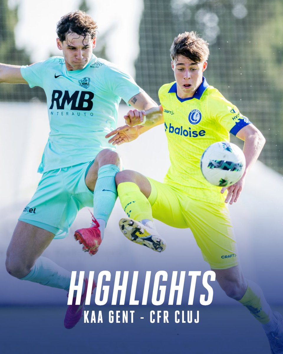 KAAGent's tweet photo. 𝗛𝗜𝗚𝗛𝗟𝗜𝗚𝗛𝗧𝗦

4 debuterende jonkies en 2 goals van Fernandez Pardo. Bekijk nu de samenvatting van onze match tegen Cluj.

🎬 | https://t.co/Y9cMEYlM36 https://t.co/XXURsEI7nA