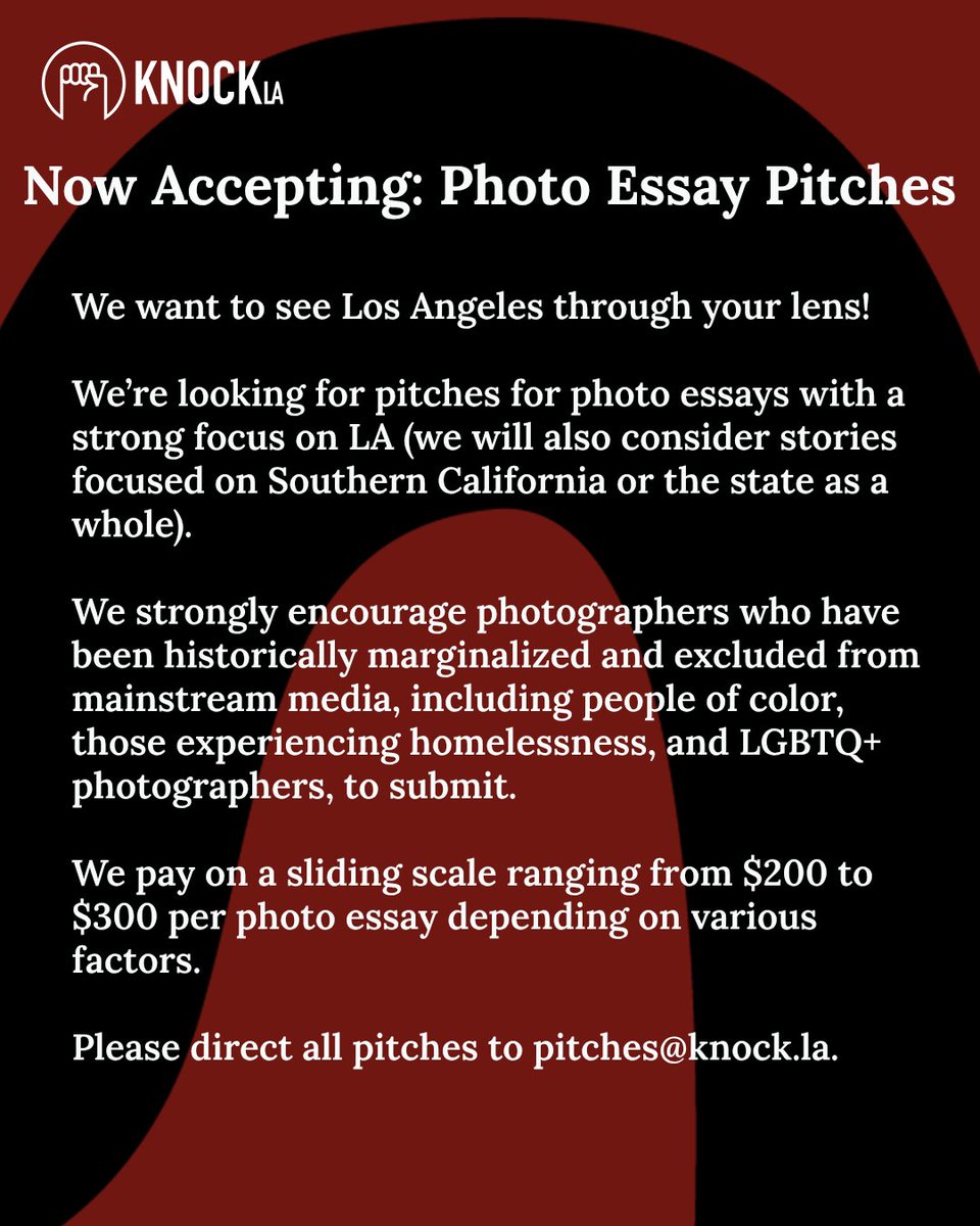 KnockDotLA's tweet photo. We're now taking pitches for photo essays! https://t.co/d4j6lEIILn