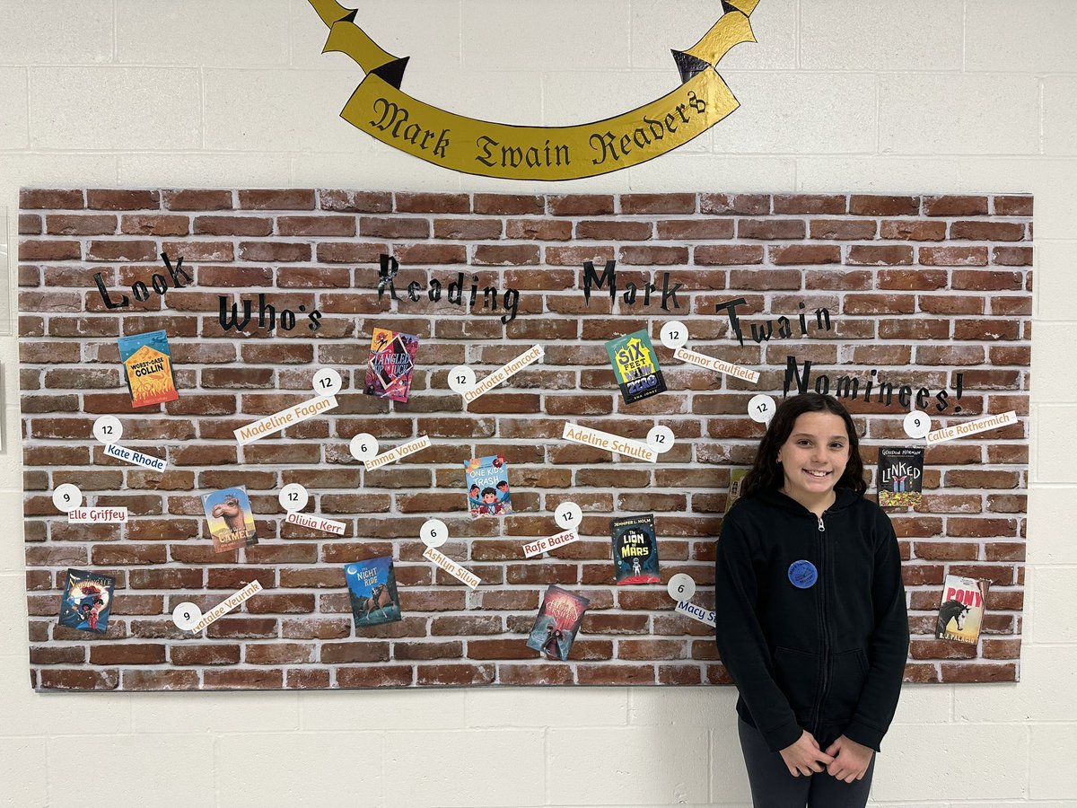 SCE_DragonsRead's tweet photo. Another Mark Twain Master, earning her name on the board! Way to go! Give this girl a high five! 💙❤️🧡💚
#sceaoars #libraryleader #bestdayever https://t.co/XLS3rTOp1J