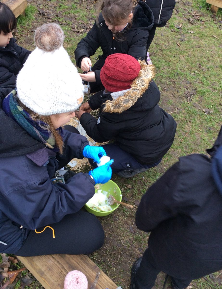 MissHaslamMVP's tweet photo. First forest school afternoon of the year 🌲making bird feeders 🐦‍⬛ https://t.co/eBwYsl8p84