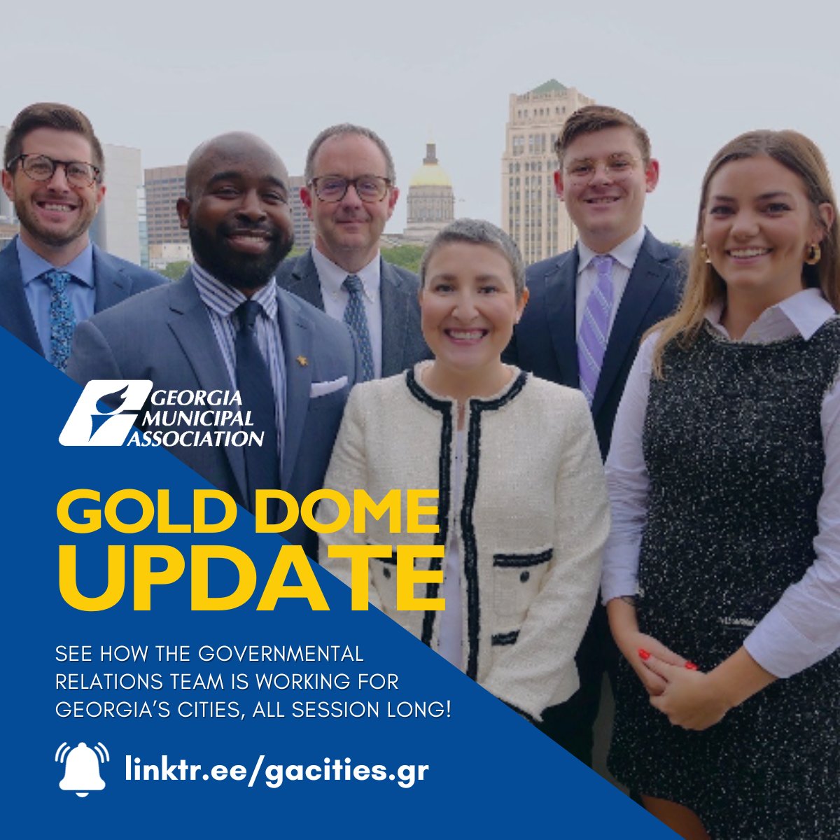 gacities's tweet photo. See how GMA's Governmental Relations team is working for #GaCities! Members can sign up for the Gold Dome Update, read GMA's 2024 legislative policies, track legislation and more at https://t.co/iRJrEB3m4u. #gapol #GMApol https://t.co/eCV1Erbeja