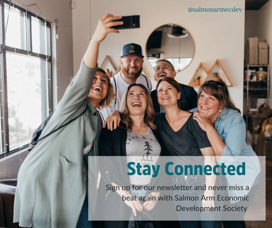 Stay connected with us by signing up for our email newsletter here eepurl.com/dwFhgX

Don't miss a beat Salmon Arm! 

#sabigideas #salmonarm #businesssupport #shsuwap #stayconnected