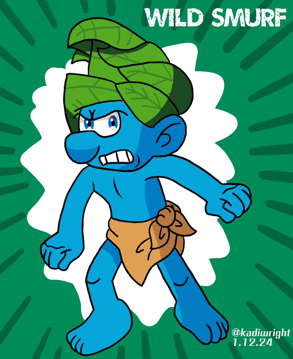 🍃Wild Smurf🍃 #TheSmurfs #Smurfsfanart #Smurfsart #WildSmurf