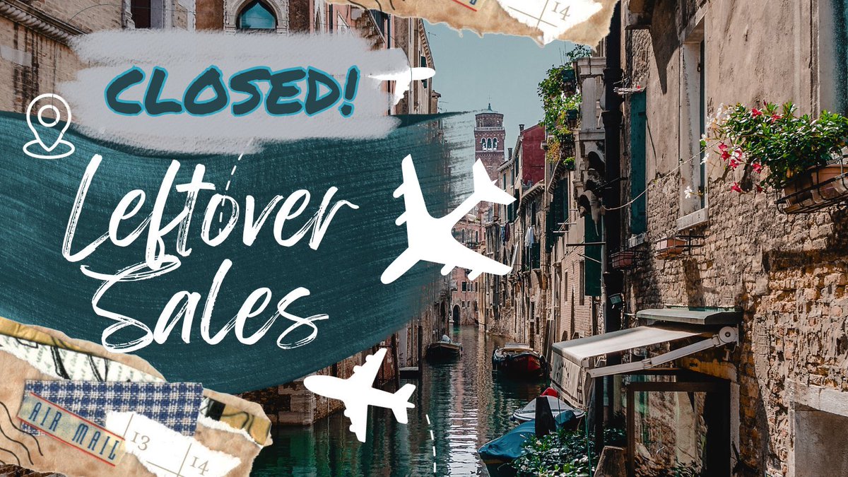 ✈️ LEFTOVER SALES ARE CLOSED! ✈️ And just like that our store is closed! Thank you to everyone who has purchased an aftersales bundle! All orders will be shipped next week 🩵