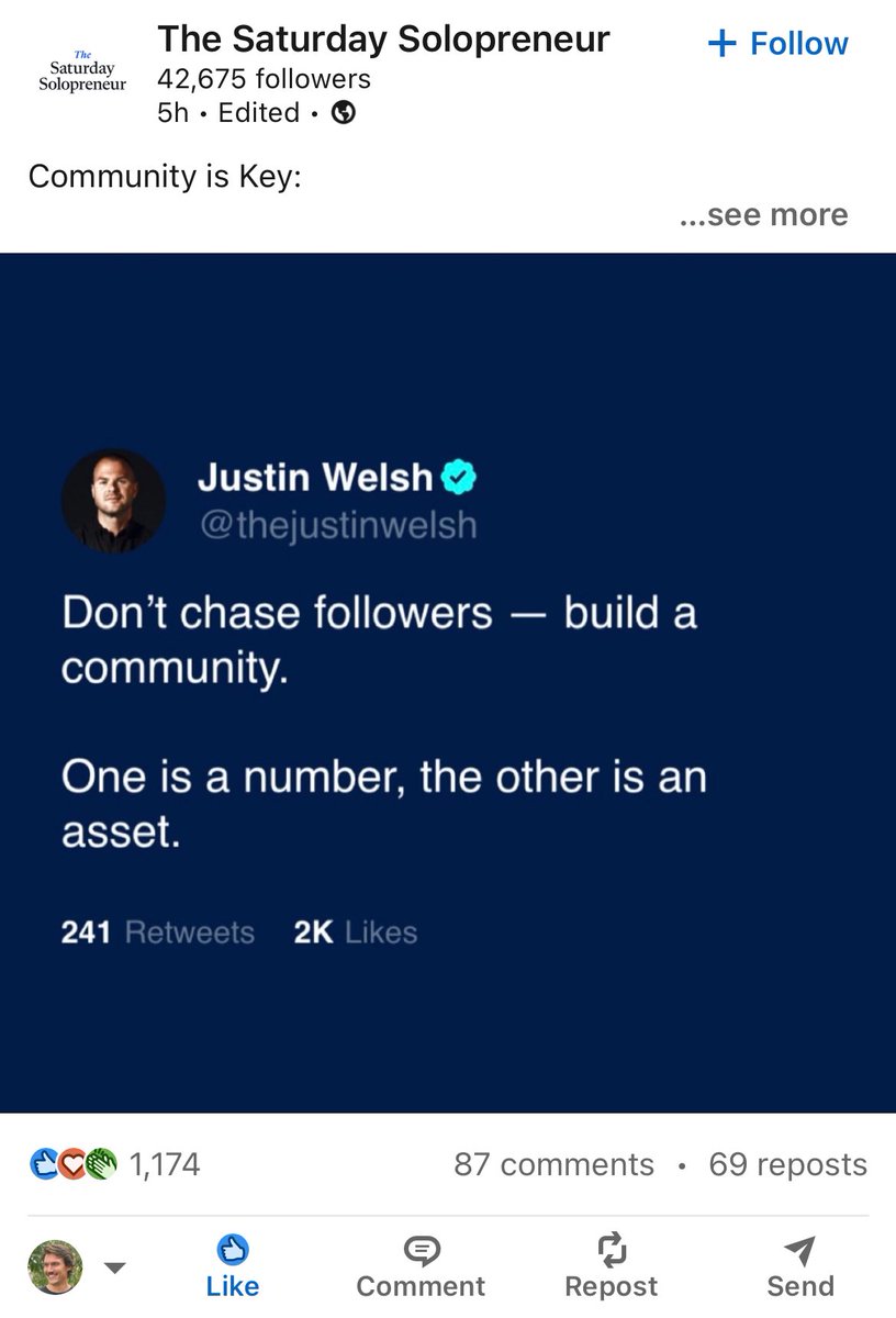 Zach_theNILguy's tweet photo. Athletes and brands that leverage this excel with #nil. 

College athletes may not have the follower count of other influencers, but there’s a good chance they have a tighter community. 

By the way, I highly recommend following @thejustinwelsh. https://t.co/J2N0qzm5yW
