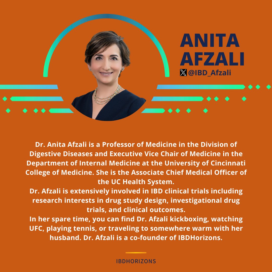 🥊#SpeakerSpotlight🥊 🥼@IBD_Afzali leads Midwest #IBDHorizons24 2nd session in Cincinnati 02/10 🎤Loss of Response: What’s Next? 📖Here’s a little about Dr Afzali 🔗Register FREE: ibdhorizons.org #MedEd #Crohns #UlcerativeColitis #Gastroenterology #GITwitter