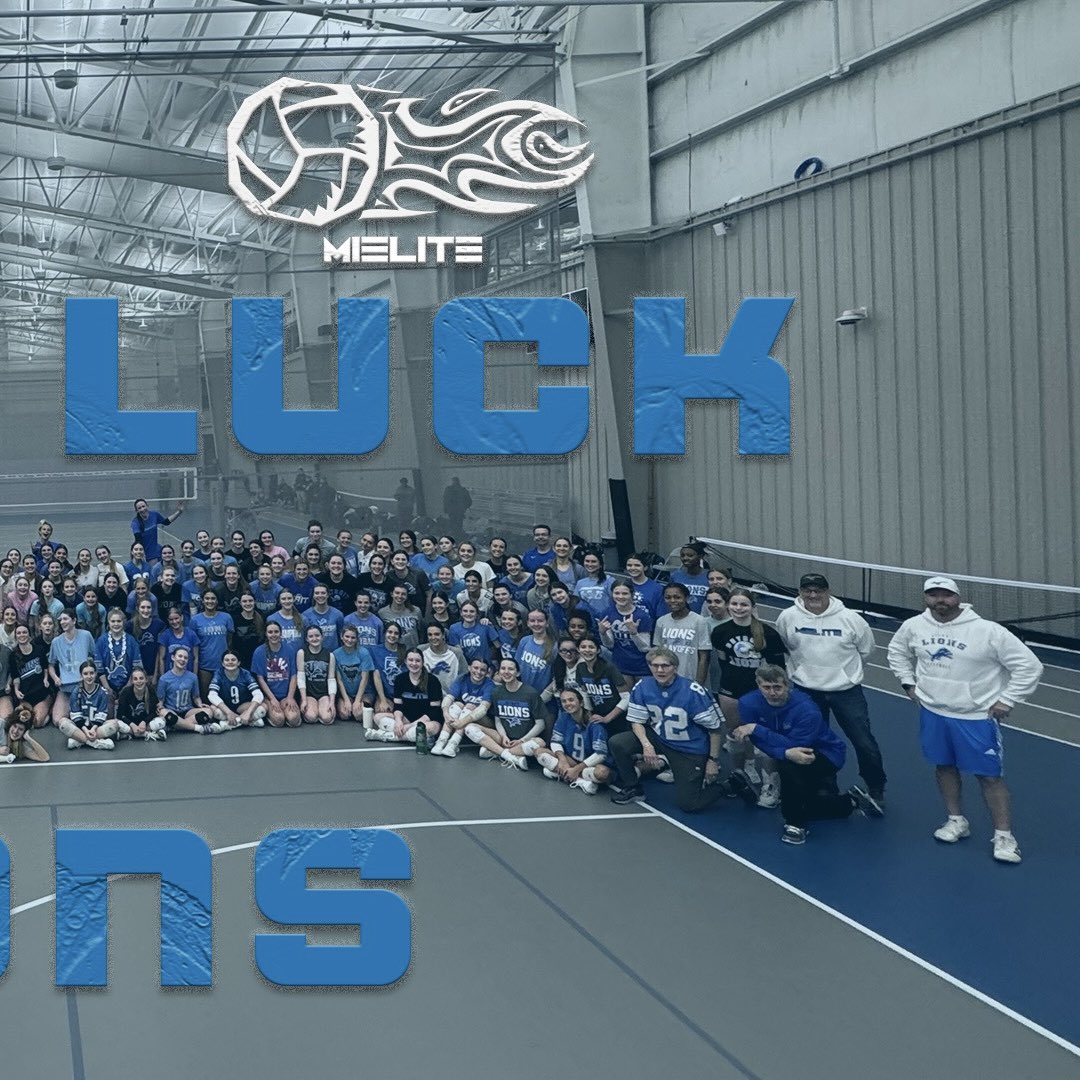 MIEliteVB's tweet photo. Special ‘Good Luck’ post to the @Lions in the first rounds of the NFL Playoffs!!🏈🦁

Michigan Elite had a Lions-themed practice last night throughout all of our locations in support of our home team entering the first round this weekend! Go Lions💪🏽💙 #detroitlions #BeElite https://t.co/HTwtGMA5HA