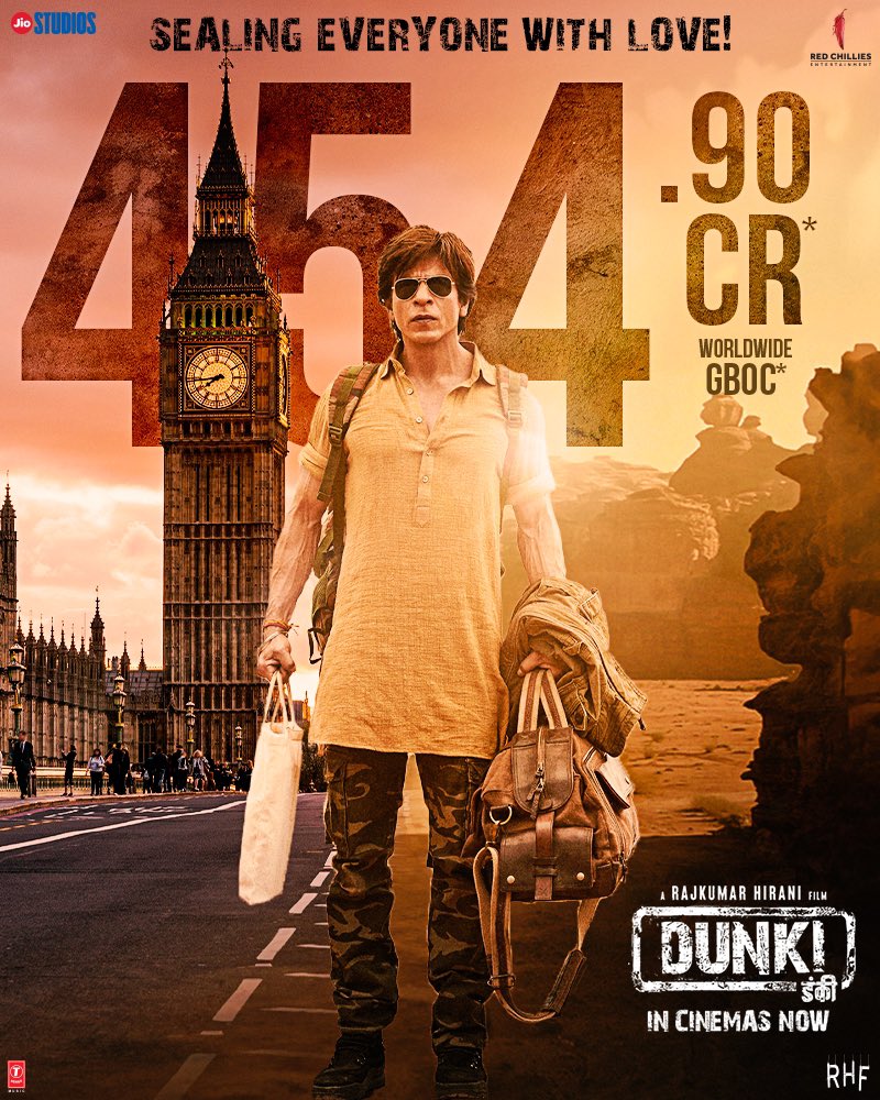 Film #Dunki now just needs 9.10crs Gross collection to beat #SalmanKhan's 2023 Diwali solo release #Tiger3 worldwide collection (464crs).

Can Dunki surpasse Tiger3 WW Gross ??

#ShahRukhKhan #DunkiBlockbuster #DunkiBoxOffice