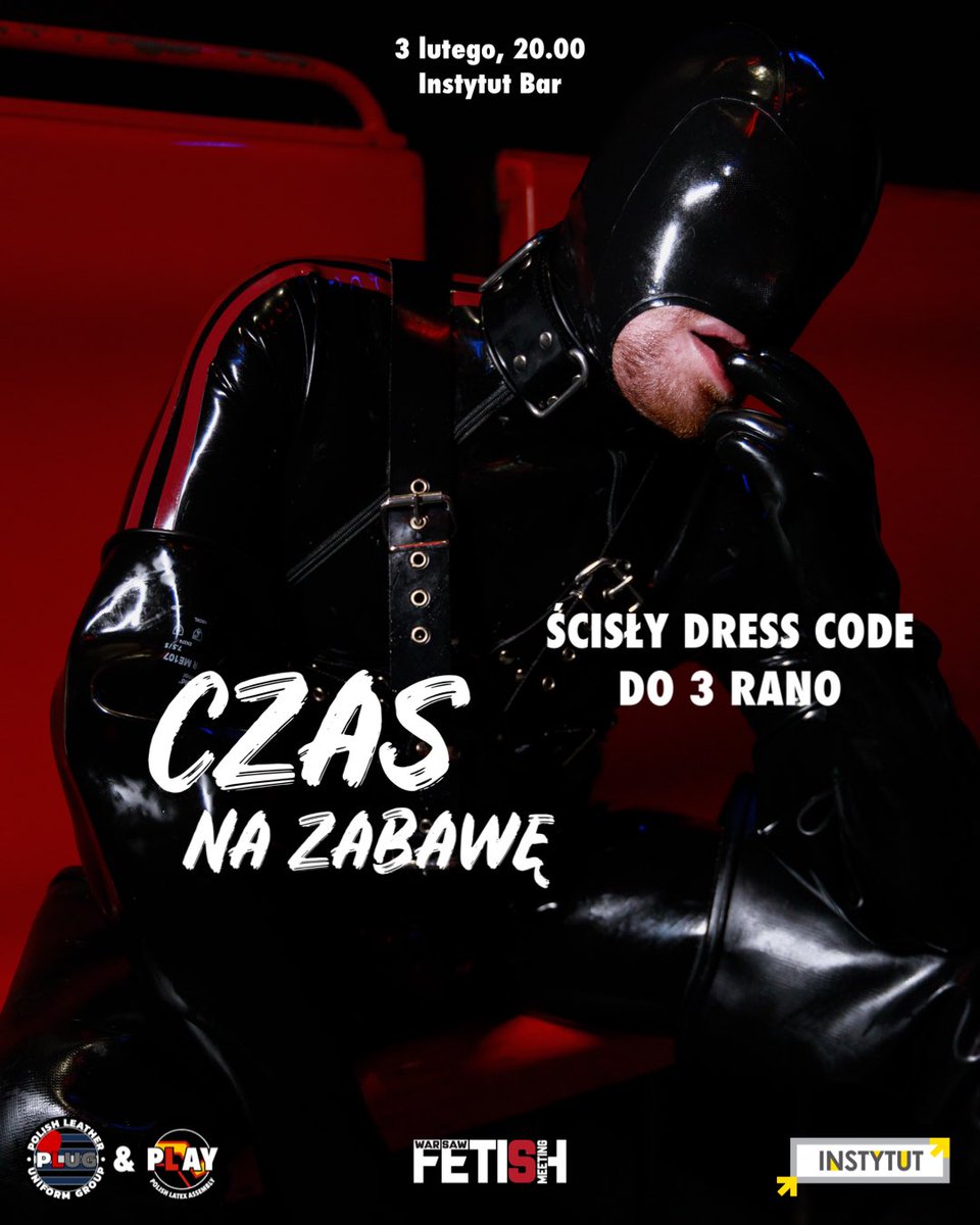 PLAYrubber's tweet photo. Czas leci, gdy się dobrze bawisz. 😈 Dlatego przedłużamy ścisły dress code do 3 rano. 🥳 W przyszłym tygodniu zdradzamy atrakcje. 🐽 Tymczasem życzymy gumowego, fetyszowego weekendu! 🍻 @plugPL

Zdjęcie: @AnkenBerge 📸 https://t.co/pwuP8QLXZl