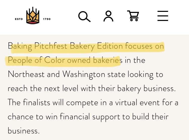 King Arthur’s Flour is sponsoring “Baking Pitchfest 2024”—a competition to empower “People of Color to break barriers and redefine the narrative in baking.”

Whites need not apply.