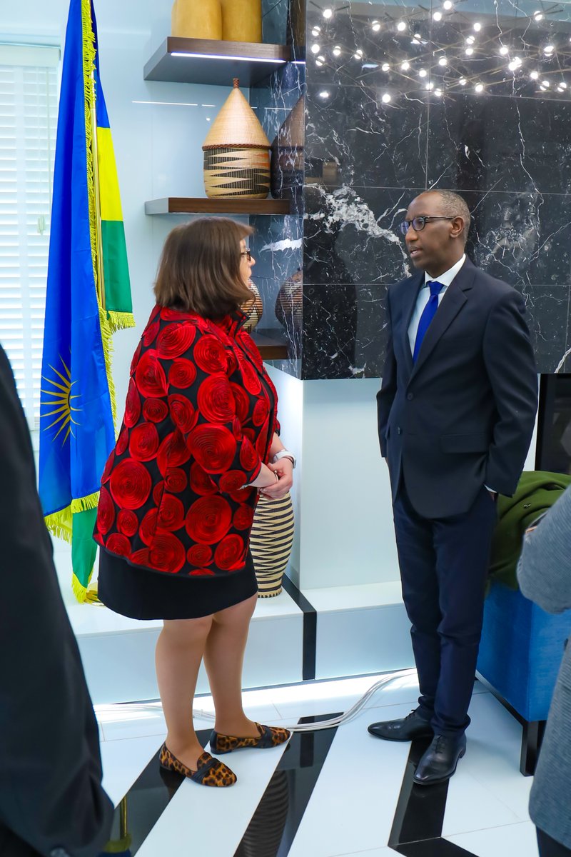 RwandaInUSA's tweet photo. Today, Virginia Tech University , represented by Ms. Saonee Sarker, Dean of Pamplin College of Business, visited the Embassy to explore technology-based partnerships in education and innovation with Rwandan educational institutions. https://t.co/8CcCebbdG9