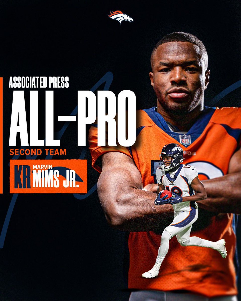 Congratulations to S @jsimms1119 & KR @marvindmims on being named AP second-team All-Pros! 👏 📰 » bit.ly/3tN9Z3N