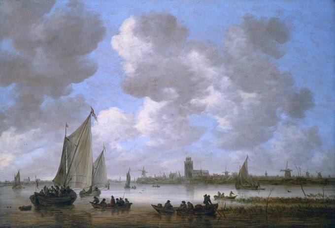 boudewijnsteur's tweet photo. Op deze dag in 1596 werd de Nederlandse schilder Jan van Goyen geboren. Hij is vooral bekend van zijn (prachtige) landschapsschilderijen en stadsgezichten. Hij had veel oog voor de details van alledag. Op veel van zijn schilderijen is de menselijke bedrijvigheid te zien https://t.co/XkzjEnYbSa