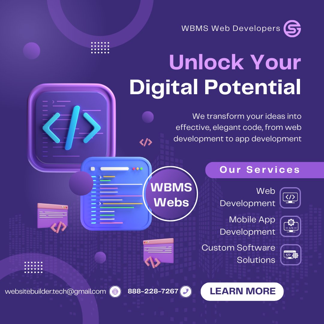 wbms_tech's tweet photo. From concept to code, we bring dreams to the digital realm. 💭💻 WBMS Web Developers, the architects of your online success. #DreamToDigital #WBMSWebDev #wbmswebdevelopers #California #texas #florida #newyork #pennsylvania #illinois #ohio #georgia #northcarolina #michigan https://t.co/I6SbkvLicG