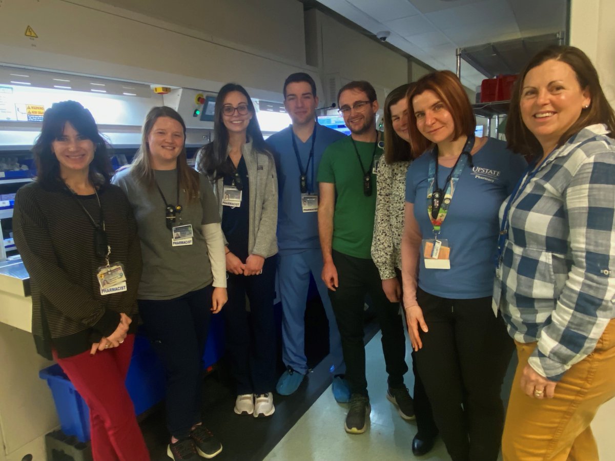 Happy #NationalPharmacistDay to our inpatient pharmacy team! These pharmacists verify, process and prepare chemotherapy and hazardous medications for adult and pediatric patients admitted to the hospital.