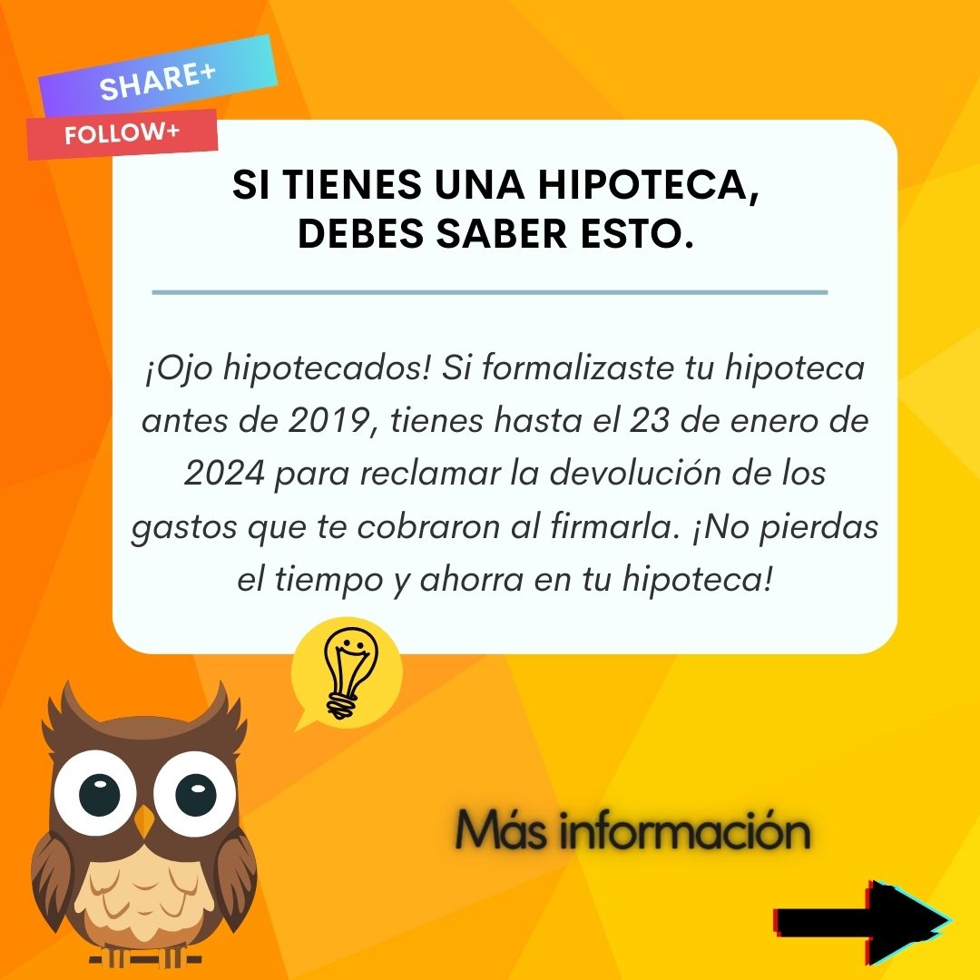 AsfalionAsesor's tweet photo. 🚨 Últimos días 🚨 Si formalizaste tu hipoteca antes de 2019, es tu momento para reclamar los gastos hipotecarios. ¡no dejes pasar la oportunidad de recuperar lo que es tuyo!  ¡Contáctanos ahora y asegúrate de no perder esta oportunidad! ⏳ #ahorro #hipoteca #deadline 🔥 https://t.co/oh4o2FVfcc