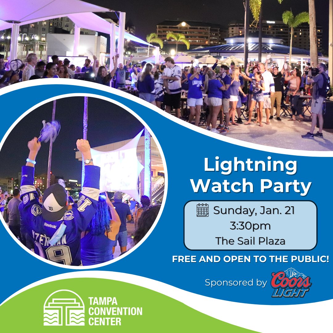 ⚡ BOLTS FANS: Join us next week for a FREE Lightning Watch Party!

WHEN: Sunday, Jan. 21 - Party starts at 3:30pm, game starts at 5pm
WHAT: @tblightning vs. Detroit Red Wings
WHERE: @TheSailTampa

#thesailtampa #tampabar #tampadrinks #tampafun #tampafl #downtowntampa #tampaproud
