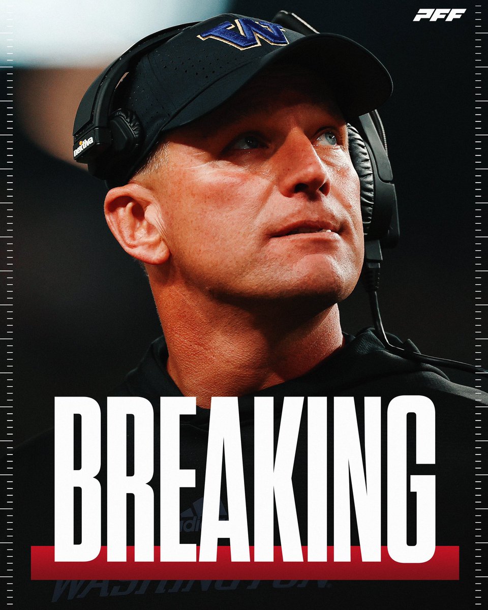 PFF_College's tweet photo. Washington HC Kalen DeBoer is expected to be the next Alabama Head Coach, per @PeteThamel https://t.co/XOg3kdZ2uS
