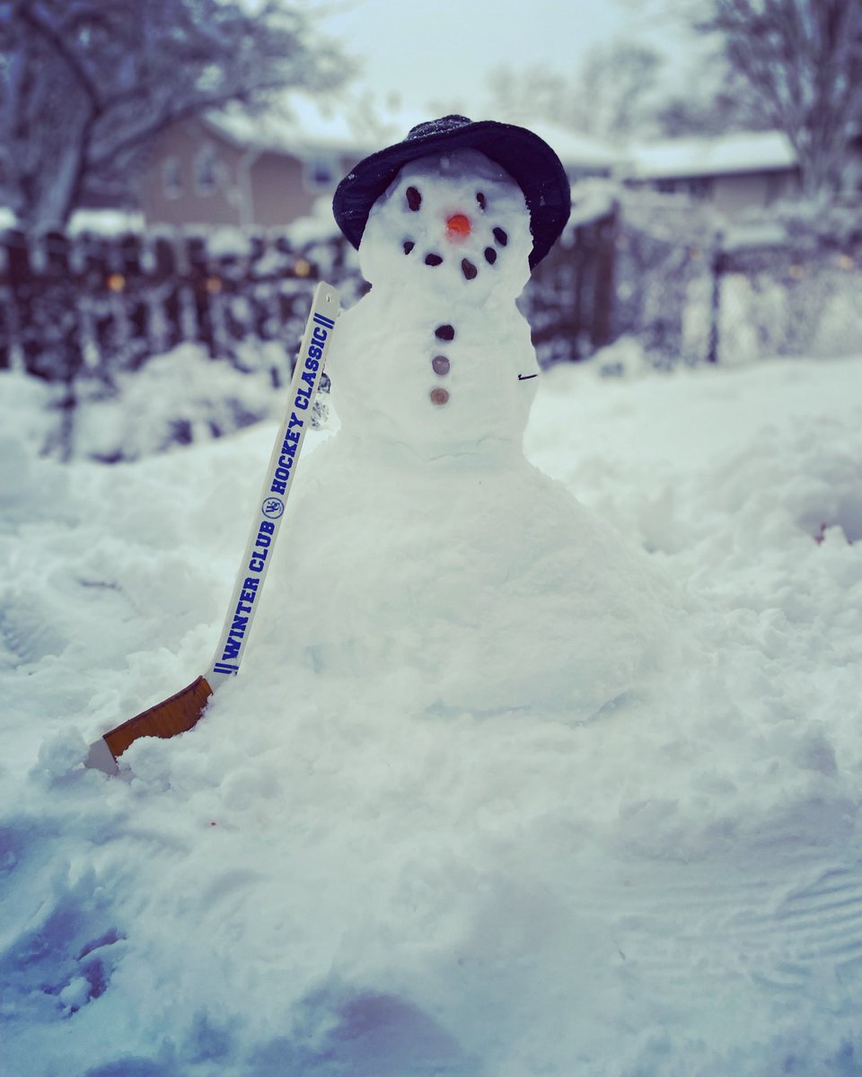 MrsLaf54's tweet photo. What do teachers do on a snow day? Even though my kiddos are grown up and either graduated from college and working or away at college, this teacher is still playing in the snow! Although I’m not sure how long Charlie will leave him alone! #weare54 #AldrinAllIn https://t.co/RAlaREPRac