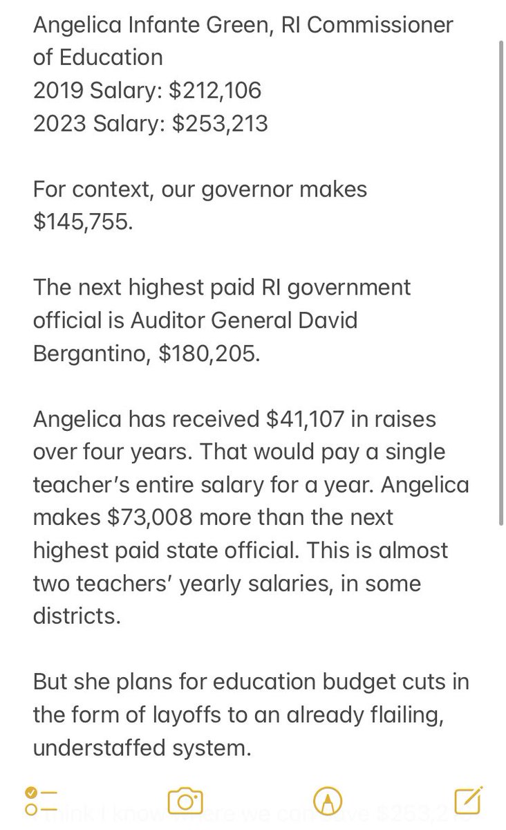 wife_witch's tweet photo. @Eli_Sherman Just read your article on Angelica Infante Green’s plans for Education Department layoffs… I think I know where we can cut $253,213 from the budget… https://t.co/m4jTSGwqsq