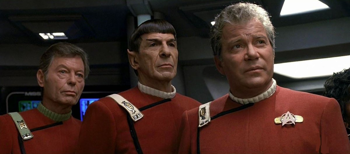 antipodal's tweet photo. #StarTrek #STTOS #TriadDaily #AllStarTrek
Tweeting one photo of Kirk, Spock and McCoy as the triumvirate per day, starting from the oldest saved photo on my computer.
I have 800.
Today's is from 1991.
Art is a 1991 Paramount publicity photo. 
[Please read ALT]
Triumvirate Are Us! https://t.co/L3MdHBwvdt