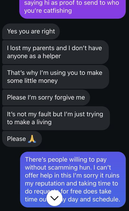This is why I won&rsquo;t be proving my account is real over to people in my dms, Chris if you&rsquo;re out there