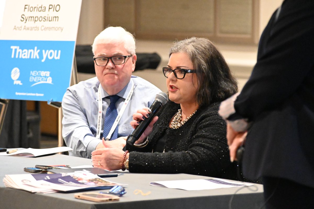 FloridaPIOs's tweet photo. “What’s your plan?”
Crisis is coming. It’s inevitable.
PIOs, are you prepared?
The floor at the 2024 Florida PIO Symposium belongs to @IrishMartzall, @ldelario, and @PIOMarkBrady talking about creating and initiating a plan during a time of crisis. #FAPIO24 https://t.co/9ZYwKFSSAm