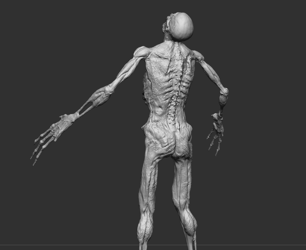 SimonCvok's tweet photo. #HalfLife2RTX Here are some quick and  dirty screenshots of the sculpt I made of the legendary fast zombie model. I will post prettier renders soonish :) https://t.co/ZNVN2sx1e4