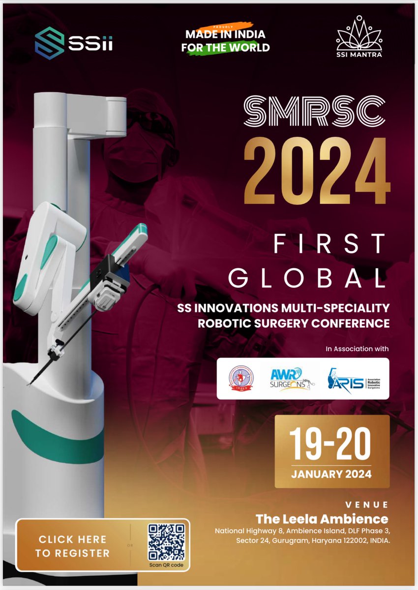 I’m so excited to attend this conference in India and learn more about the  ⁦@SSINNOVATIONS_⁩ robotic surgical system and their commitment to advancing robotic heart surgery worldwide!