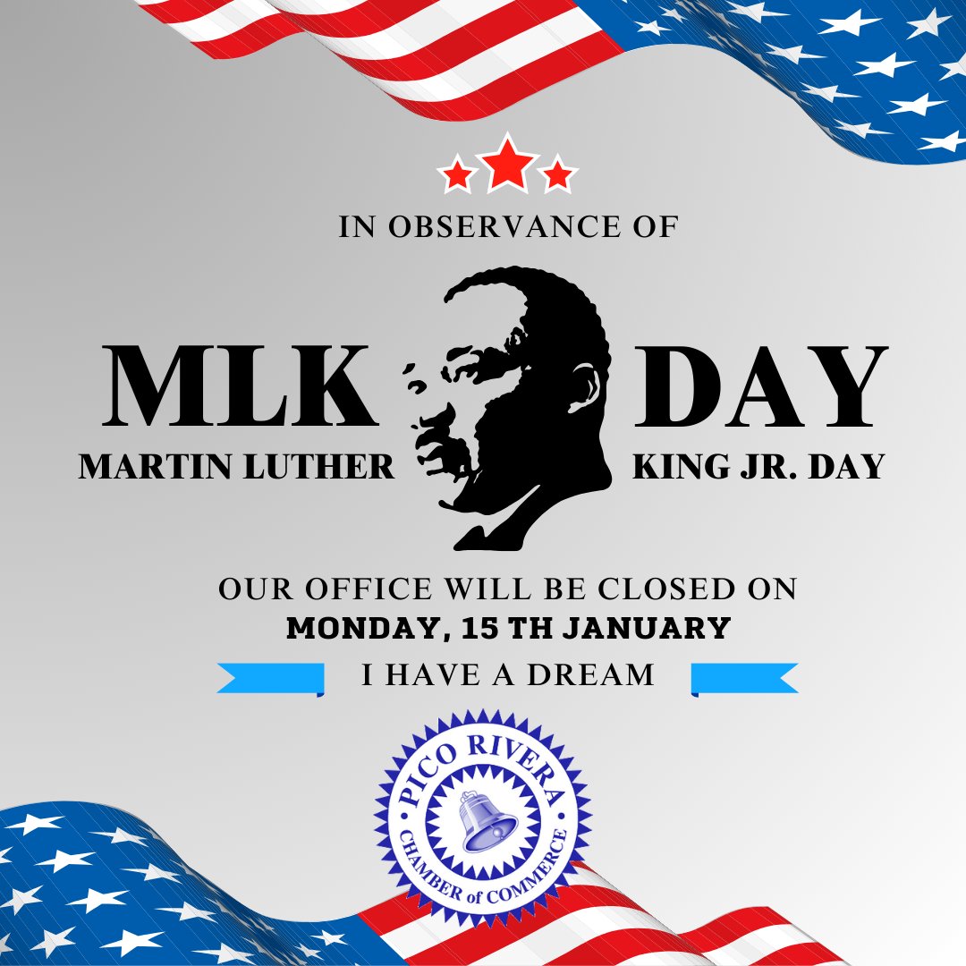 The Chamber office will reopen on Tuesday, January 16th at 8:30am.
