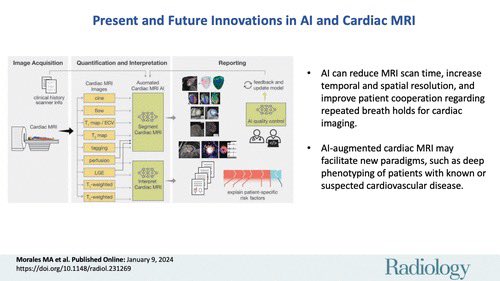 Excellent work by Dr Manning and team in “self driving cardiac MRI” Lots going on in the field. What’s exciting is that iterative cycles are being compressed (innovation, architecture, scale, compute) that held us up in the past. Exciting times. #whycmri @radiology_rsna…
