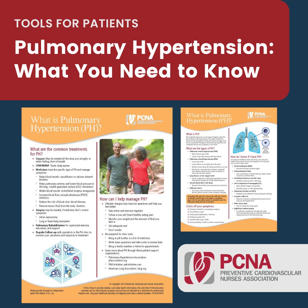 New Tool Alert! Pulmonary hypertension is a chronic condition that affects ~1% of the global pop, with an increase of 10% in those 65+. The free tool covers: - What is PH? - What are types of PH? - How do I know if I have PH? - How can I manage my PH? bit.ly/47O7b4t