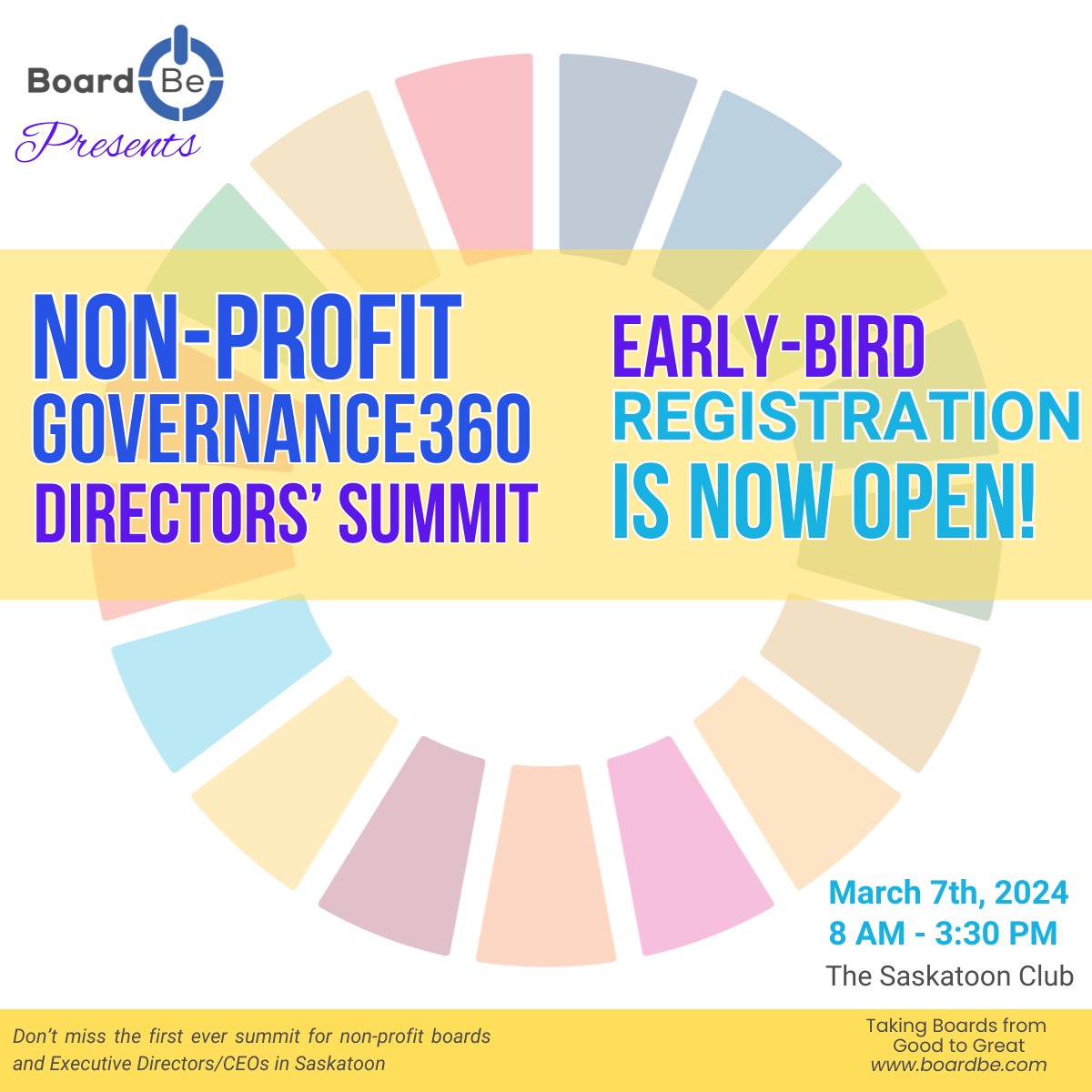 Exciting news! Registration is now open for the first ever Non-Profit Governance360 Directors’ Summit. 

For more information and to register now, please visit tickettailor.com/events/boardbe…. We are looking forward to seeing you there!