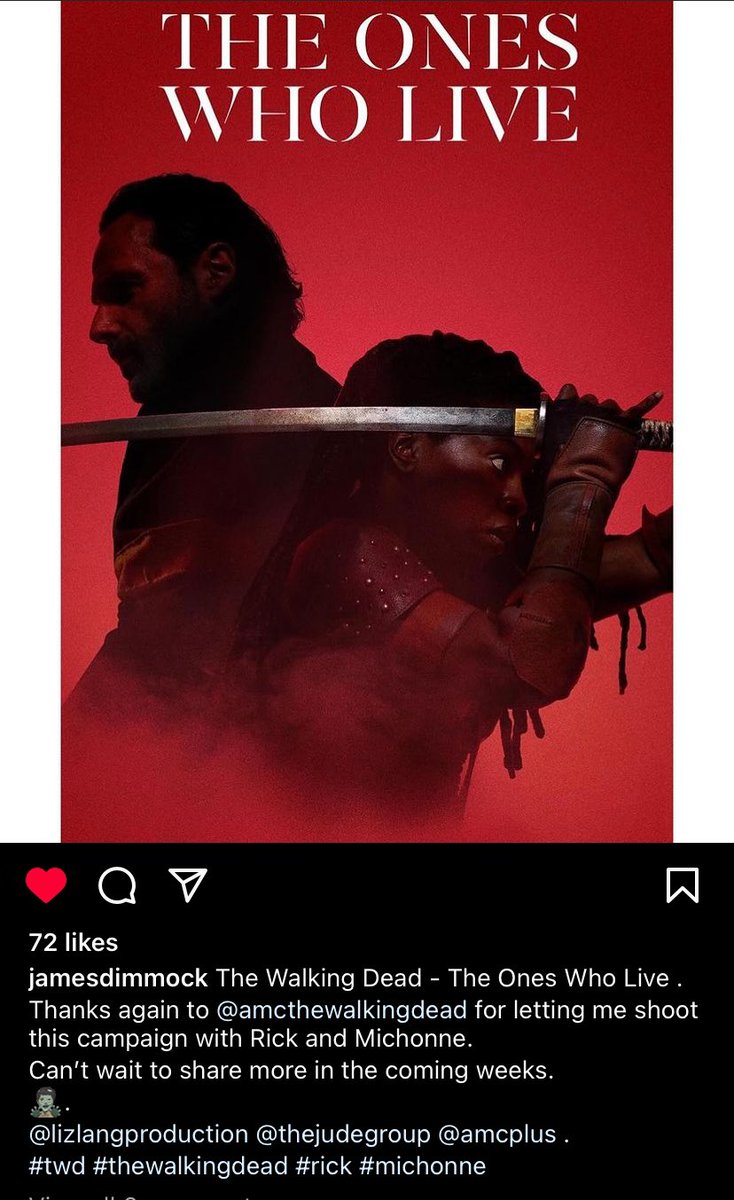 QueenOfTWDU's tweet photo. The photographer who shot the campaign for Dandy’s epic love story spin-off #TheOnesWhoLive such amazing words #RichonneSpinoff #ZomRomCom #DanaiGurira #AndrewLincoln #MichonneGrimes #RickGrimes #MrsRickGrimes #KingandQueenoftheapocalypse p.s Andy has no social media https://t.co/5t9QchFJtB