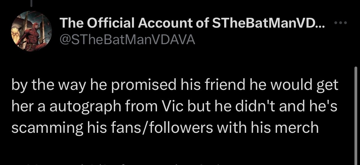 winfrfx's tweet photo. Hey, so 

My friend @CanvasPirate is being accused of scamming and other shit he didn’t do. 

DO NOT ENGAGE WITH @/////STheBatManVDAVA  

He has less brain cells then a average Overwatch player and or clout chaser. https://t.co/Xl28fziOiD