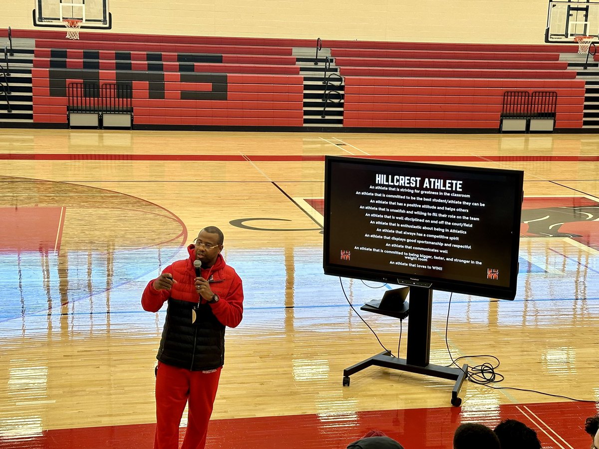 A GREAT MORNING at @PanthersHHS going over expectations and goals for our student-athletes. Discipline & Consistency! #PantherPride #CrestSide #HillcrestHustle @dallasathletics @COACHJONES1973 @eddiejshin @TemesghenAsmer2