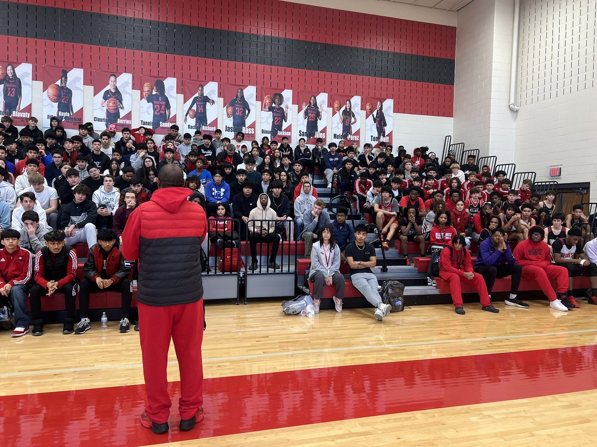 Hillcrest_ATH's tweet photo. A GREAT MORNING at @PanthersHHS going over expectations and goals for our student-athletes. 

Discipline &amp; Consistency! 

#PantherPride #CrestSide #HillcrestHustle 
@dallasathletics @COACHJONES1973 @eddiejshin @TemesghenAsmer2 https://t.co/hVQMPEVIrL