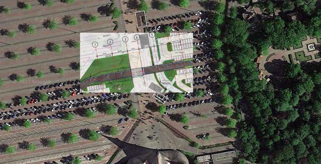Eftelist's tweet photo. Op de parkeerplaats komt een nieuwe tunnel om parkeren bij het Efteling Grand Hôtel makkelijker te maken. Hij wordt ingebed in ruim groen, en de promenade lijkt al vanaf de garderobe een helling te krijgen, zodat de tunnel minder diep hoeft te worden. (Foto 2&amp;3🗺️✂️📷 Eftelist) https://t.co/10Xw0Mr1FO