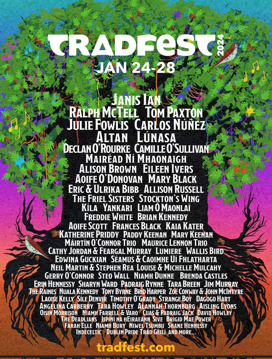 TradFest 2024 🎶🎻 Jan 24-28. Tickets on sale now: tradfest.com