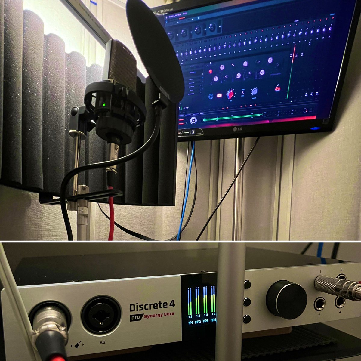 ATomikHiA's tweet image. マイクプリと
リアルタイムFXは思ってる以上に良い音だった
#AntelopeAudio
#Discrete4pro
#SynergyCore
RMEより重心は低く好み！
モニタにも使っていきます