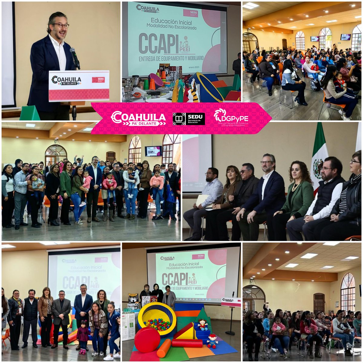 Entrega de Mobiliario y Equipo complementario para los 15 #CCAPI, para el beneficio de niñas y niños, padres de familia y mujeres embarazadas <a href="/manolojim/">Manolo Jiménez Salinas</a> <a href="/GobDeCoahuila/">Gobierno de Coahuila</a> <a href="/SEducacionCoah/">Educación Coahuila</a> <a href="/EmanuelGarzaF/">E Garza Fishburn</a> <a href="/jsalcidop/">jorge Alberto Salcido Portillo</a> <a href="/EVENTOS_SEB/">SUBSRÍA. ED. BÁSICA</a> <a href="/oscarleon5/">Oscar De León Flores</a>