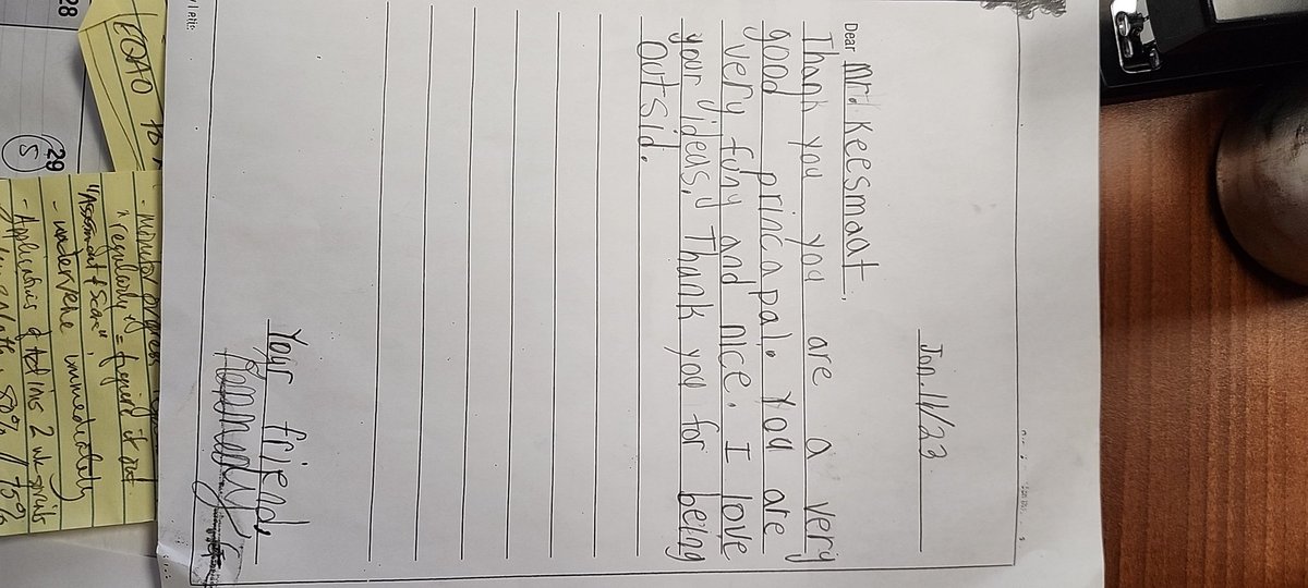 PrincipKeesmaat's tweet photo. I cannot think of anything better to receive on a Friday afternoon. #taylorevansps #all4students https://t.co/1zI3boMxuW