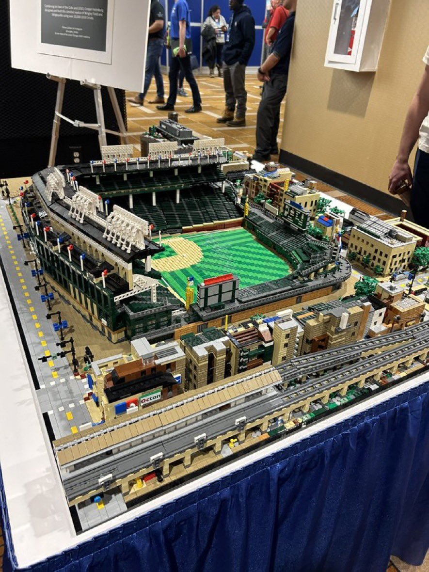 Wrigley Field made of legos, currently on display at CubsCon. #Cubs Image via: @ChiTownSports